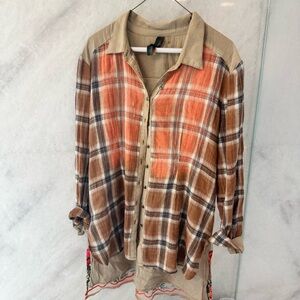 Plaid Button-Up Shirt